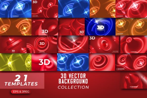 21 3d Vector Background Design Set for Modern Branding