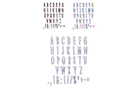 Amusing Modern Style Alphabet Set for Graphic Designers