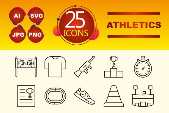 Athletics Graphics: A Modern Icon Set for Local Business Branding