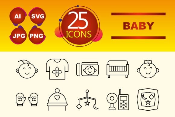 Baby Graphics for Commercial Design