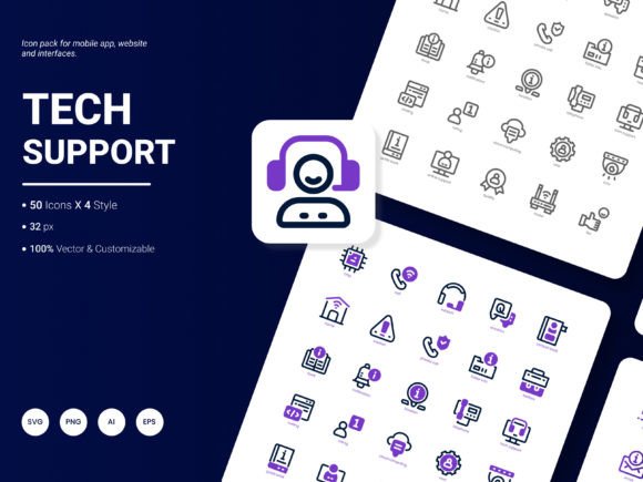 Boost Your Visuals with Tech Support Icon Pack