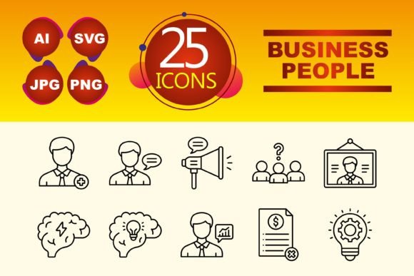 Business People Graphics: Icons for Local Branding