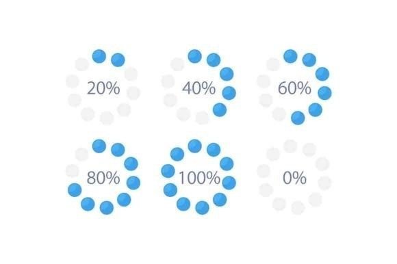 Circle Dot Infographic Chart Design Set for Crafters