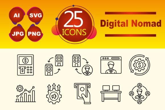 Digital Nomad Graphics for Handmade Creations