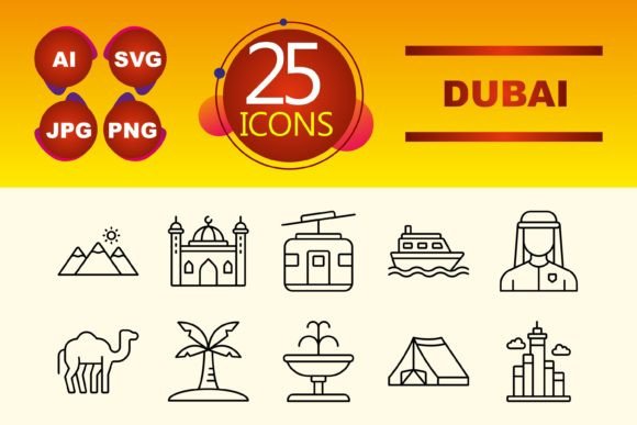 Dubai Graphics: A Modern Icon Set for Branding and Marketing