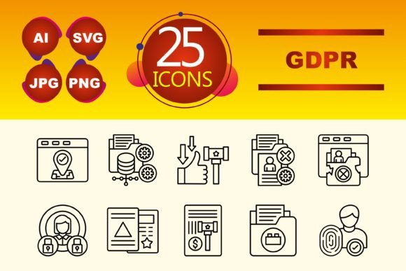 GDPR Icons for Clean, Modern Web Design