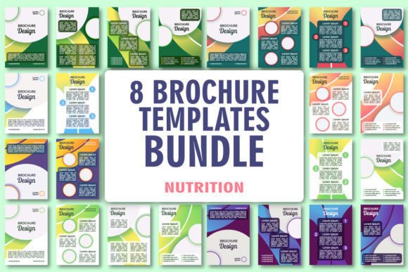 Healthy Nutrition Brochure Design Bundle Graphics
