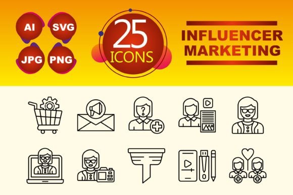 Influencer Marketing Graphics and Icons