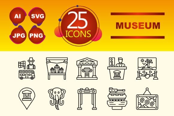 Museum Graphics: A Versatile Icon Set for Design Projects