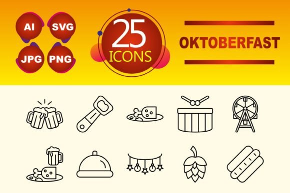 Oktoberfest Graphics for Icon-Driven Design