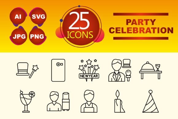 Party and Celebration Graphics for Local Business Branding