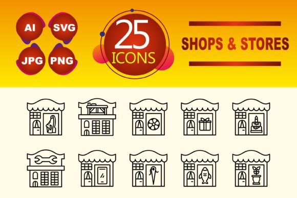 Shops and Stores Graphics for Local Business Branding