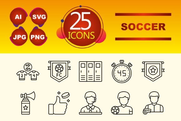Soccer Graphics: A Versatile Icon Set for Design Projects