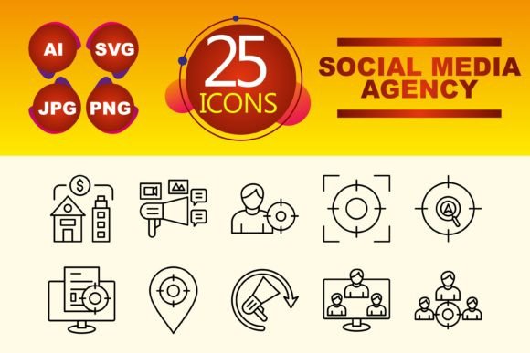 Social Media Agency Graphics for Modern Design Projects