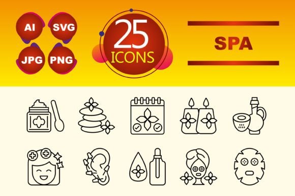 Spa Graphics: A Modern Icon Set for Design Projects