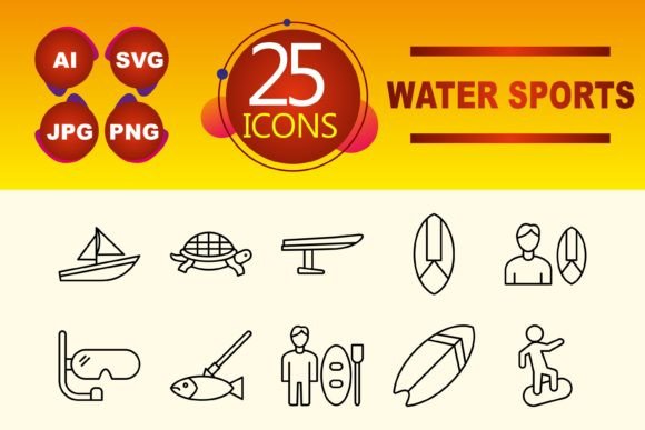 Water Sports Embroidery Icons Review